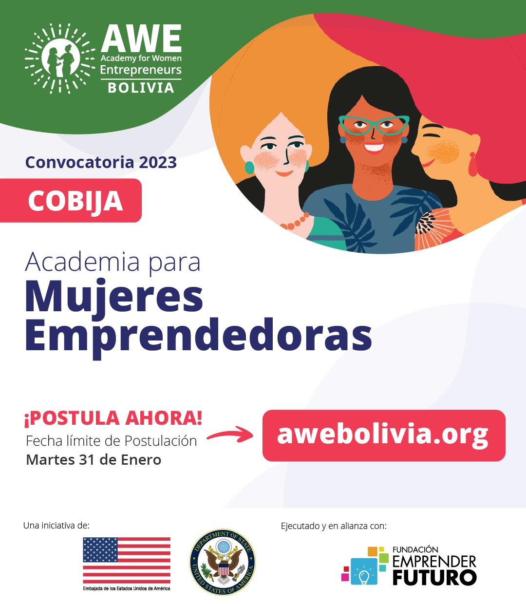 AWE Bolivia: La Academia de Mujeres Emprendedoras llega por primera vez a Cobija