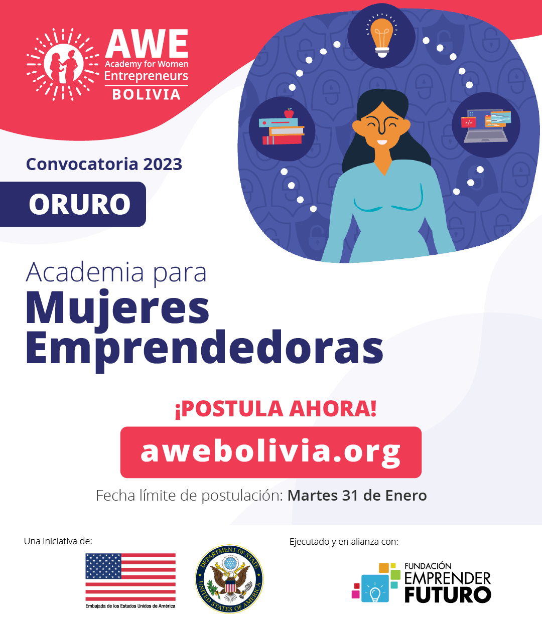 AWE Bolivia vuelve a Oruro y busca a nuevas emprendedoras por segundo año consecutivo